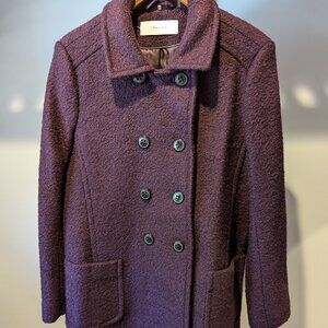 NWT - T Tahari Plum Boucle Coat Size Large